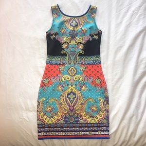 Peach Puff Multi-Color Dress